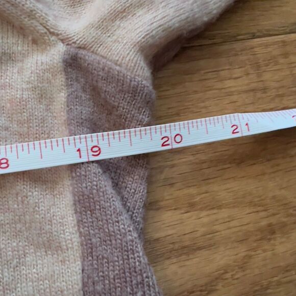 J.Crew Sweater Tunic Size XXS Tan/Brown Colorblock Hi-Lo Hem B6522 - Picture 4 of 8